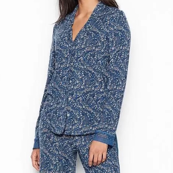 💙 Victoria's Secret, Blue Meadow Heavenly Supersoft Modal Pajama Set - Picture 5 of 16